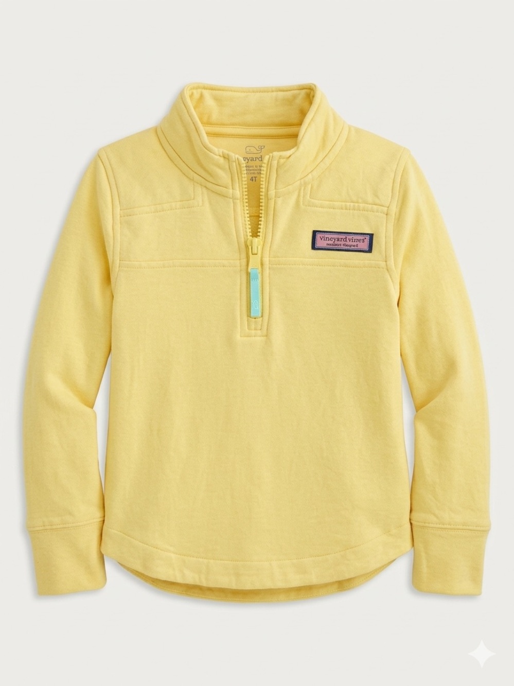 Vineyard Vines Girls' Lemon Yellow Quarter-Zip Hoodie